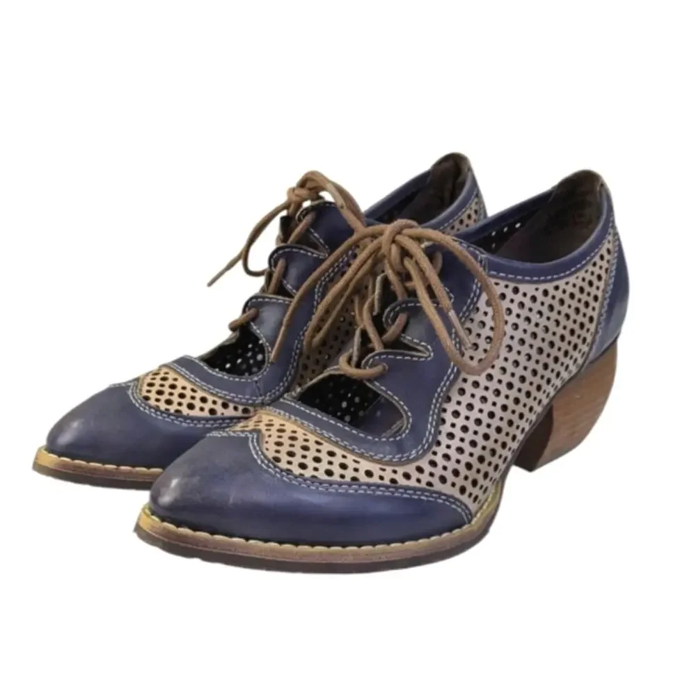 L'Artiste Spring Step Gabriel Heeled Oxfords EUC  $139  Size 35 US 5   S3598
